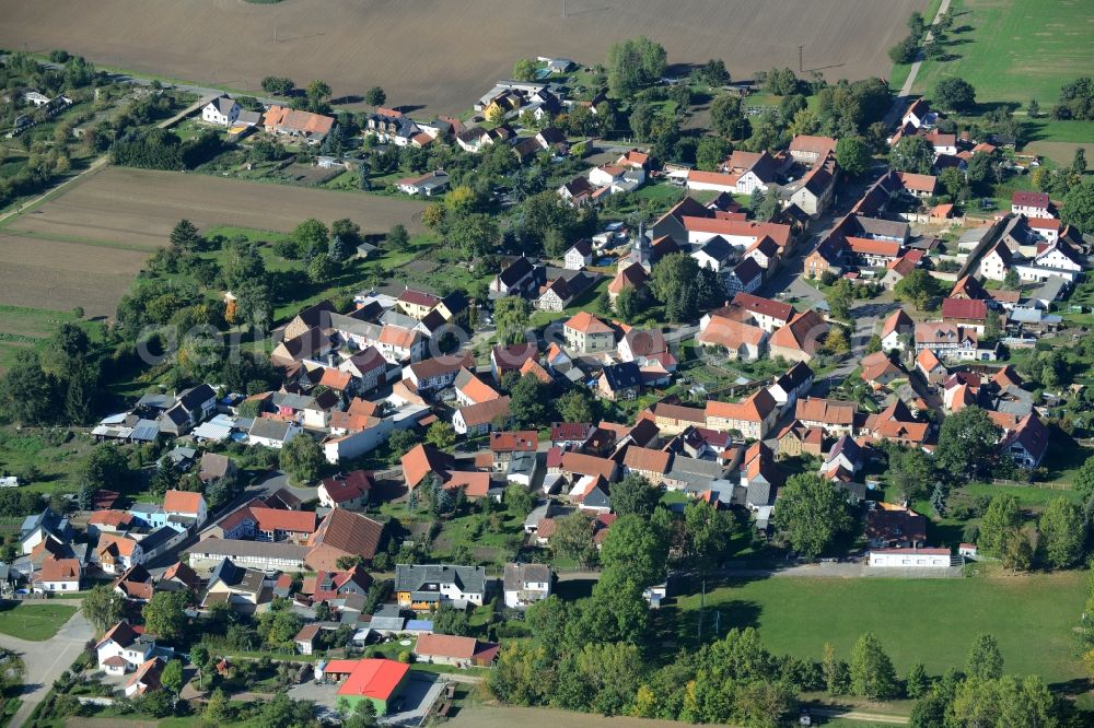 Aerial photograph Mehrstedt - Village core in Mehrstedt in the state Thuringia