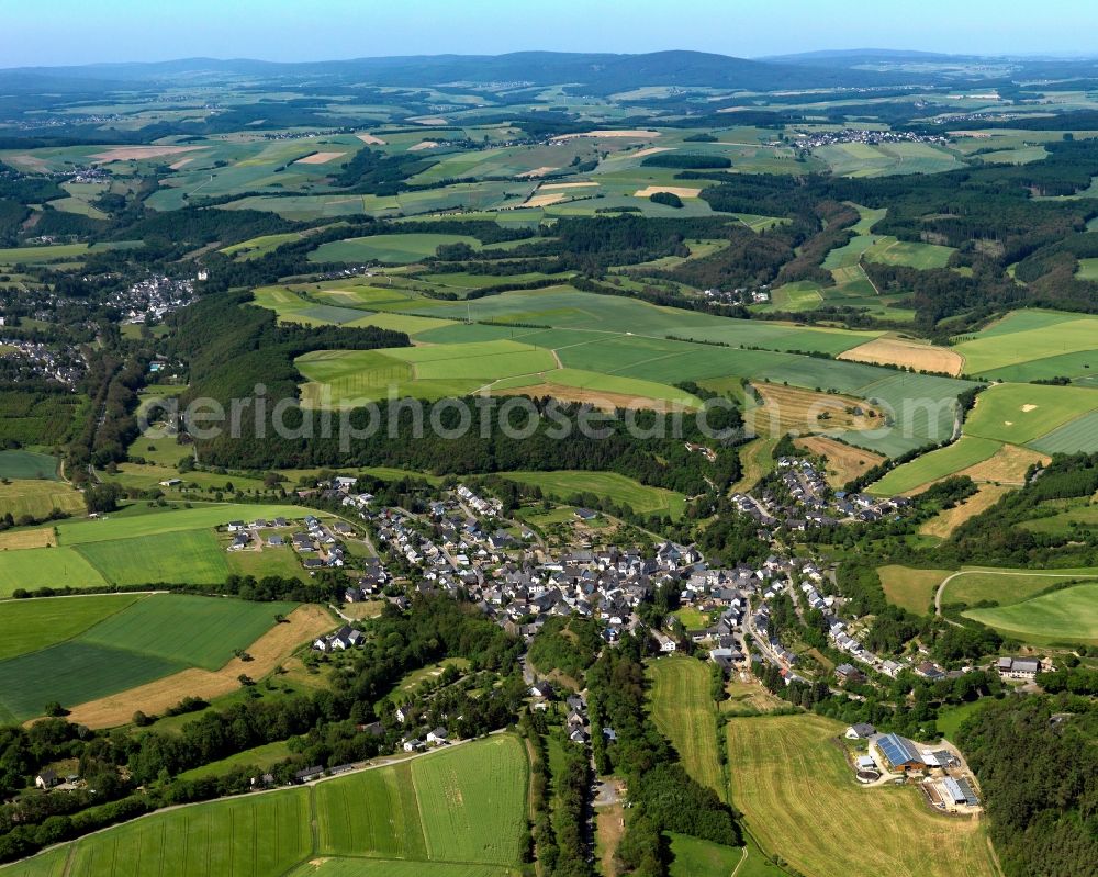 Aerial image Mengerschied - Village core in Mengerschied in the state Rhineland-Palatinate