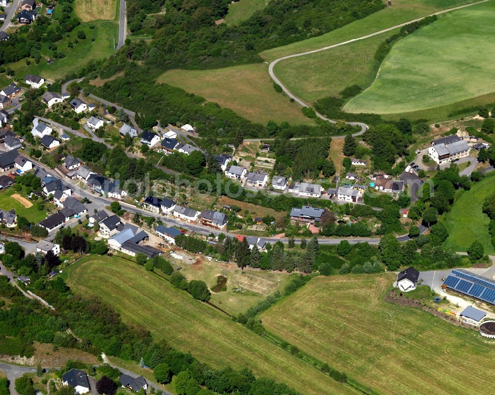 Mengerschied from the bird's eye view: Village core in Mengerschied in the state Rhineland-Palatinate