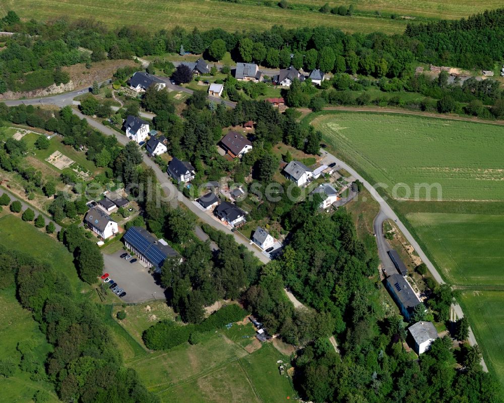 Aerial image Mengerschied - Village core in Mengerschied in the state Rhineland-Palatinate