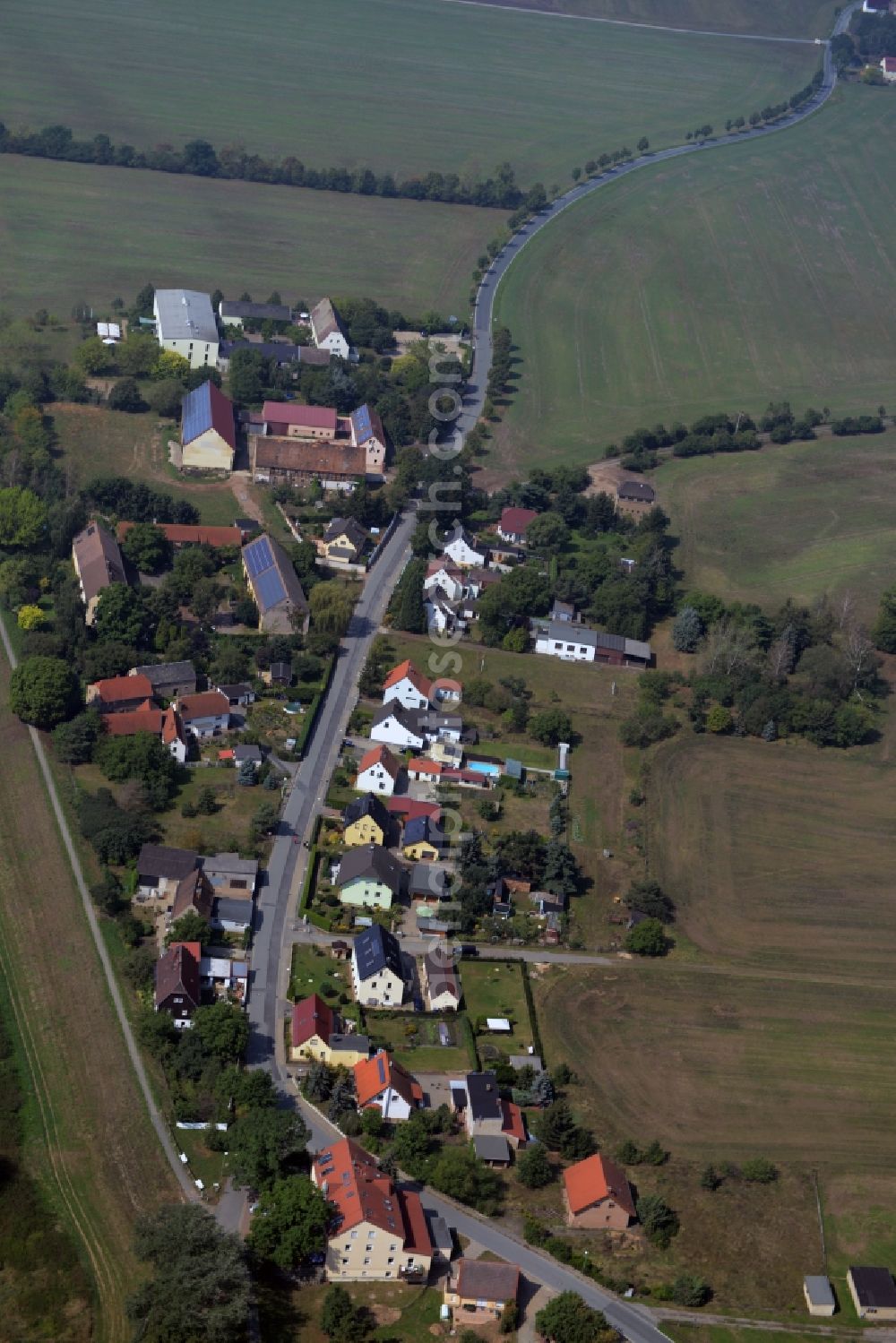 Aerial image Moritz - Village core in Moritz in the state Saxony