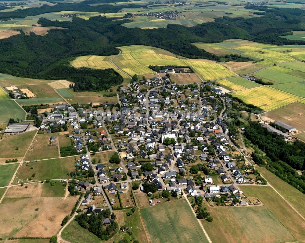 Aerial image Mörsdorf - Village core of in Moersdorf in the state Rhineland-Palatinate