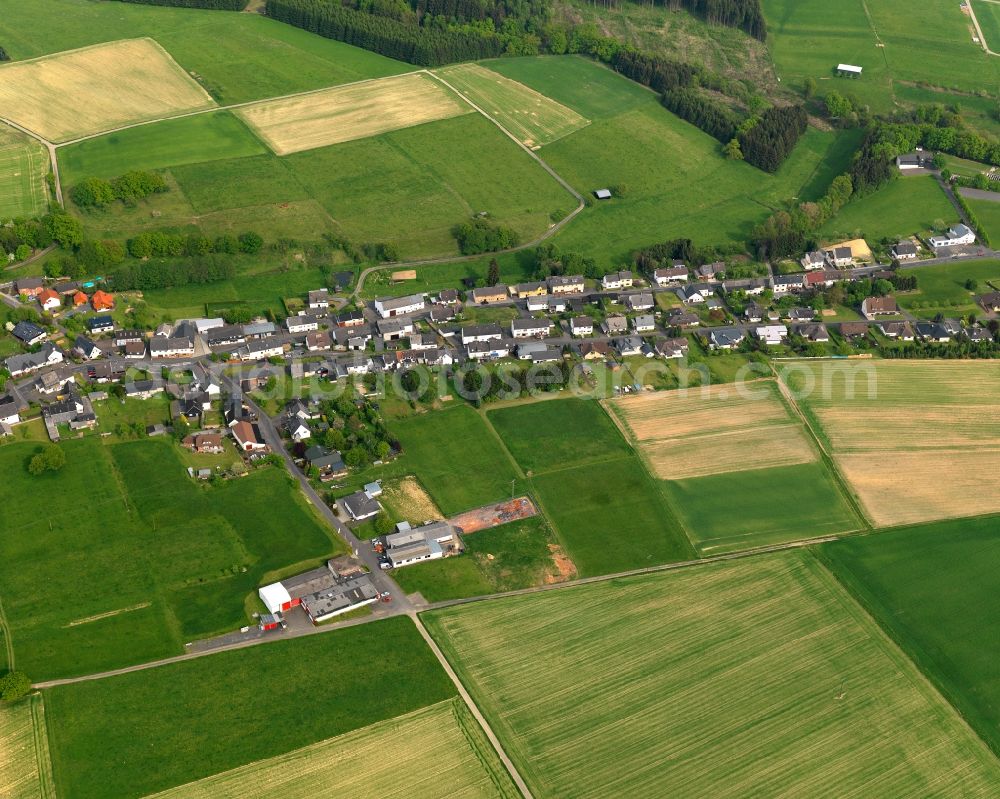 Mudenbach from the bird's eye view: Village core in Mudenbach in the state Rhineland-Palatinate