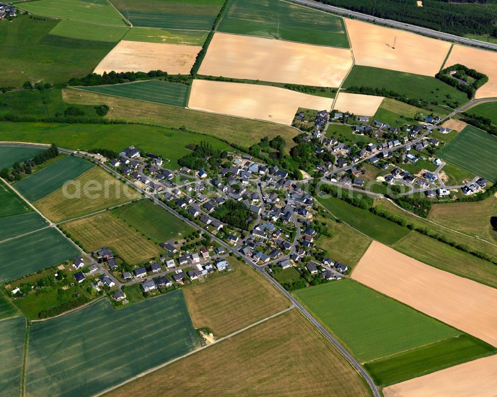 Niedersohren from above - Village core in Niedersohren in the state Rhineland-Palatinate