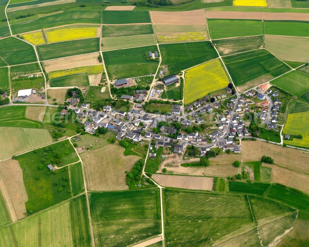 Oberbachheim from the bird's eye view: Village core in Oberbachheim in the state Rhineland-Palatinate