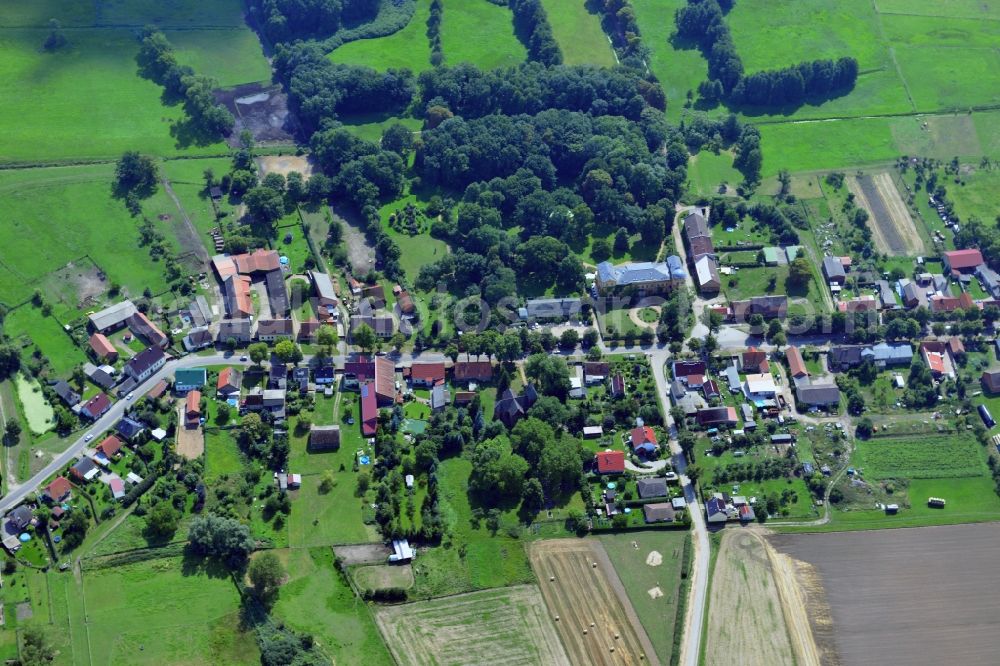 Groß-Ziethen from the bird's eye view: Village and town view of Gross-Ziethen in Brandenburg