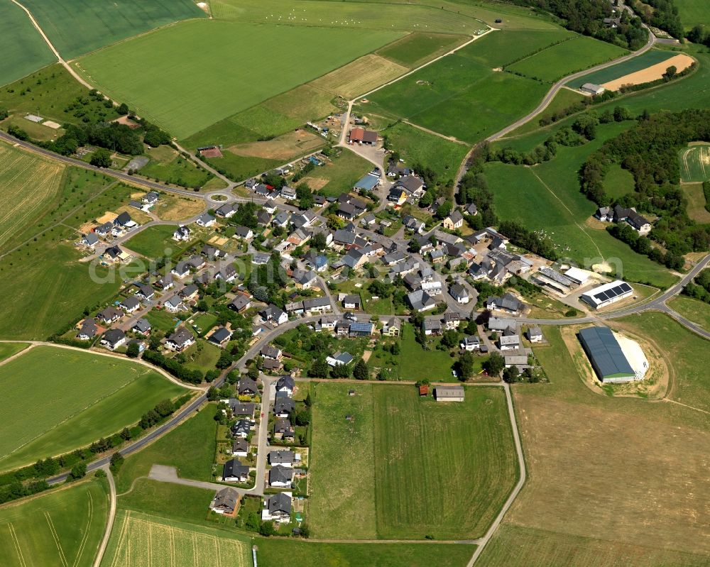 Pleizenhausen from above - Village core in Pleizenhausen in the state Rhineland-Palatinate