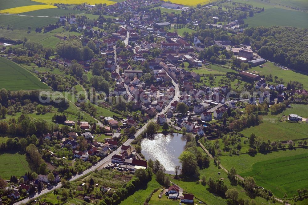 Aerial photograph Pölzig - Village core in Poelzig in the state Thuringia