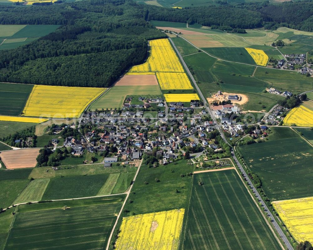 Pohl from above - Village core in Pohl in the state Rhineland-Palatinate