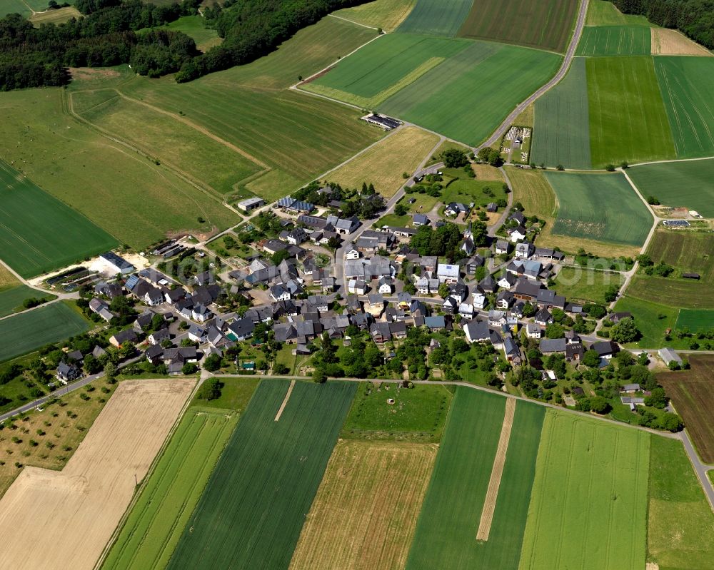 Raversbeuren from the bird's eye view: Village core in Raversbeuren in the state Rhineland-Palatinate