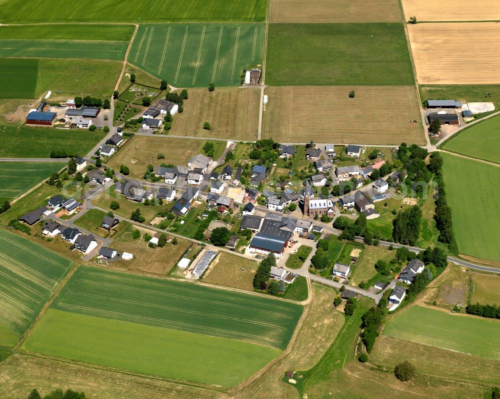 Aerial photograph Rayerschied - Village core in Rayerschied in the state Rhineland-Palatinate