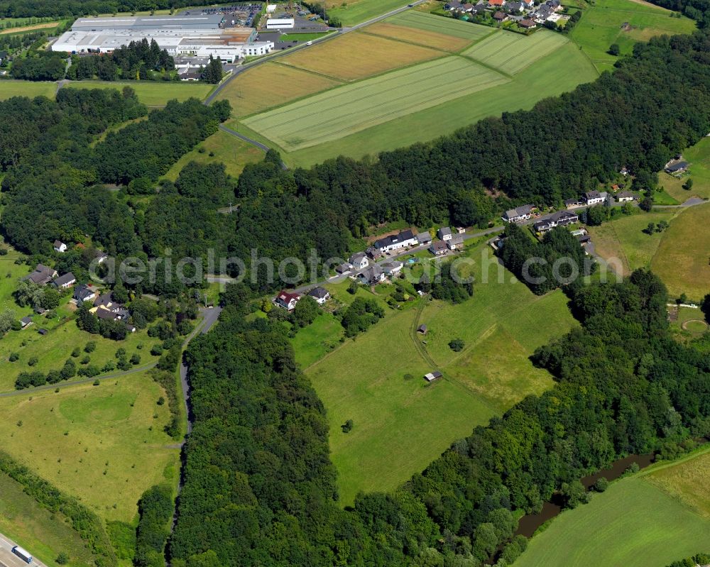 Aerial image Rüddel , Neustadt (Wied) - Village core in Rueddel , Neustadt (Wied) in the state Rhineland-Palatinate