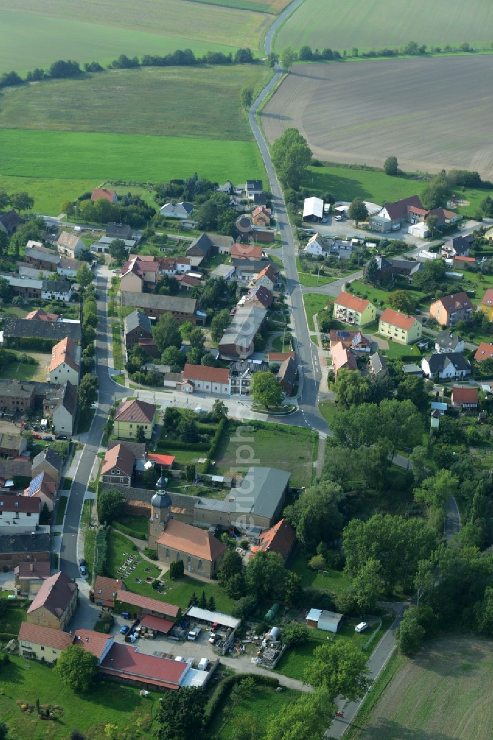 Aerial image Rödgen - Village Roedgen in the state Saxony