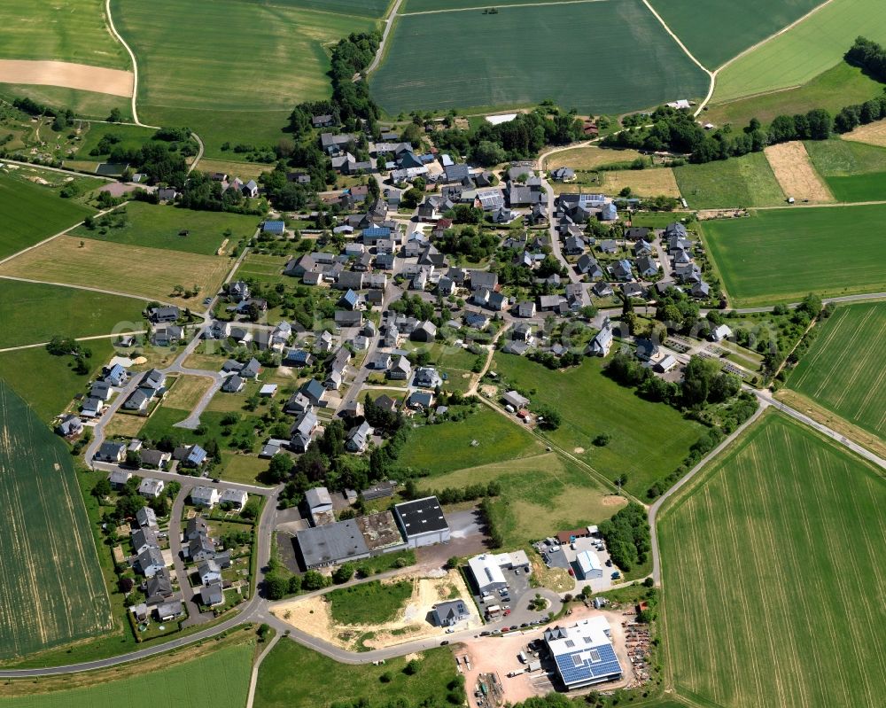 Aerial photograph Reckershausen - Village core in Reckershausen in the state Rhineland-Palatinate