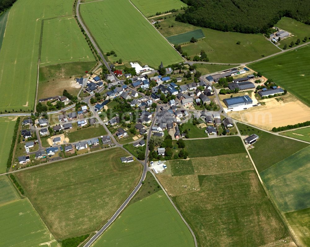 Aerial image Riegenroth - Village core in Riegenroth in the state Rhineland-Palatinate