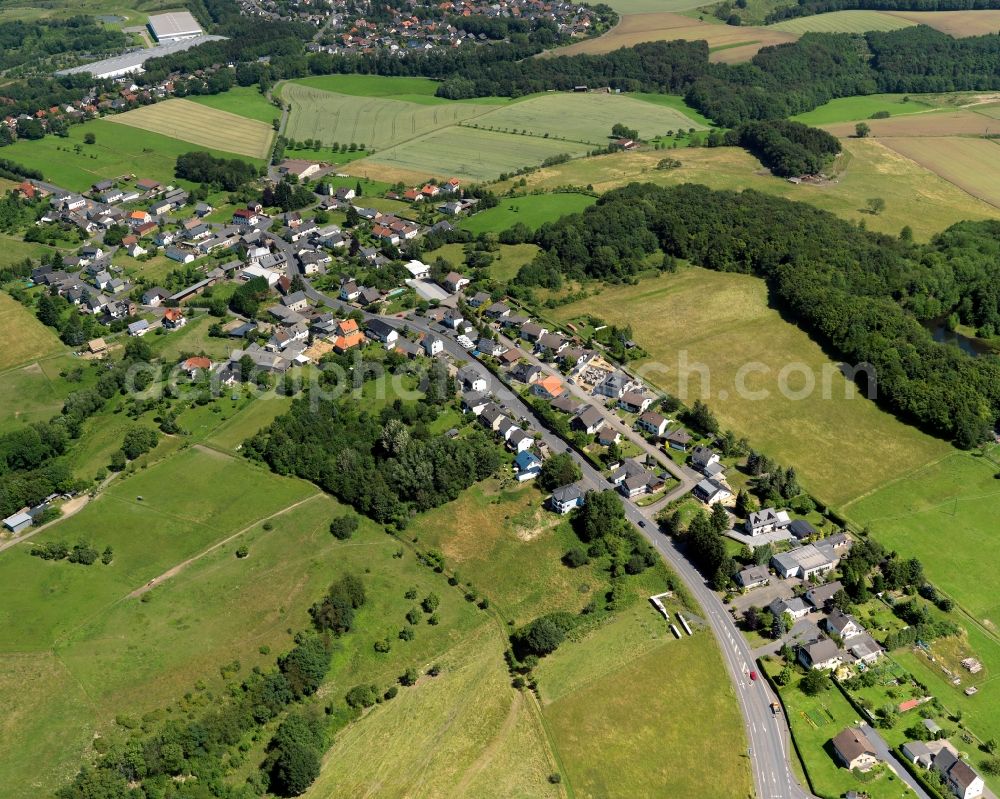 Aerial photograph Sankt Katharinen (Landkreis Neuwied) - Village core in Sankt Katharinen (Landkreis Neuwied) in the state Rhineland-Palatinate