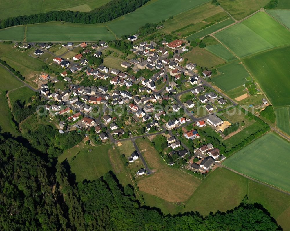 Scheidt from above - Village core in Scheidt in the state Rhineland-Palatinate