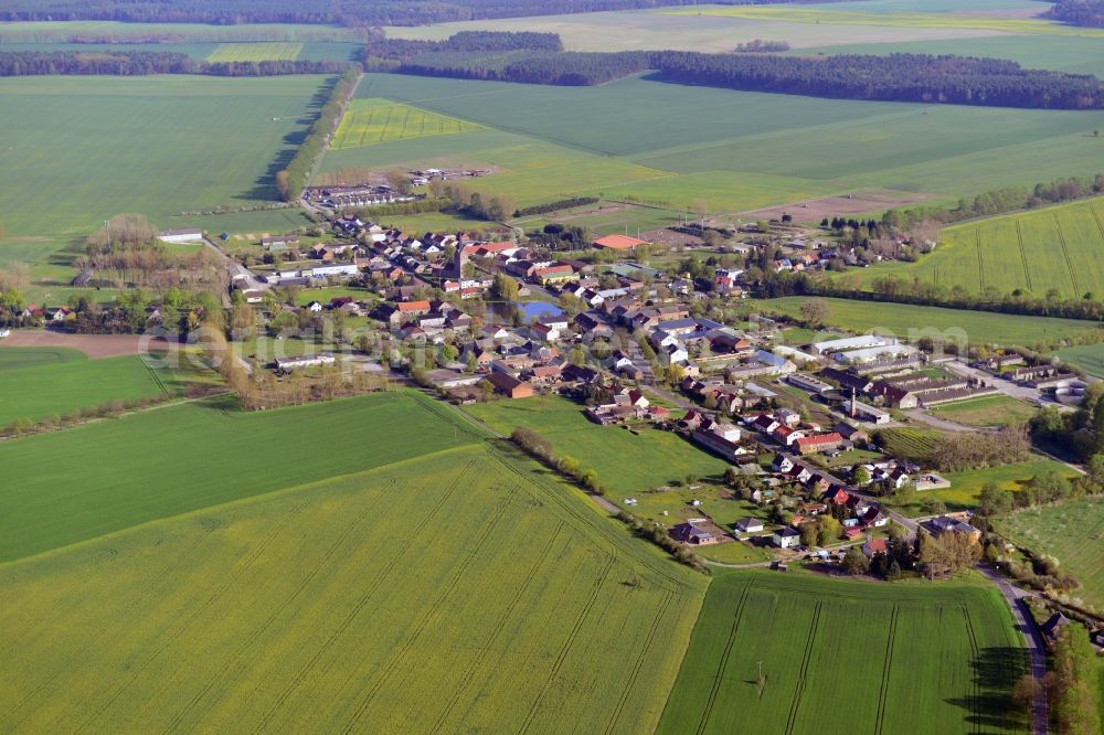 Aerial photograph Schönfeld - Village core in Schoenfeld in the state Brandenburg