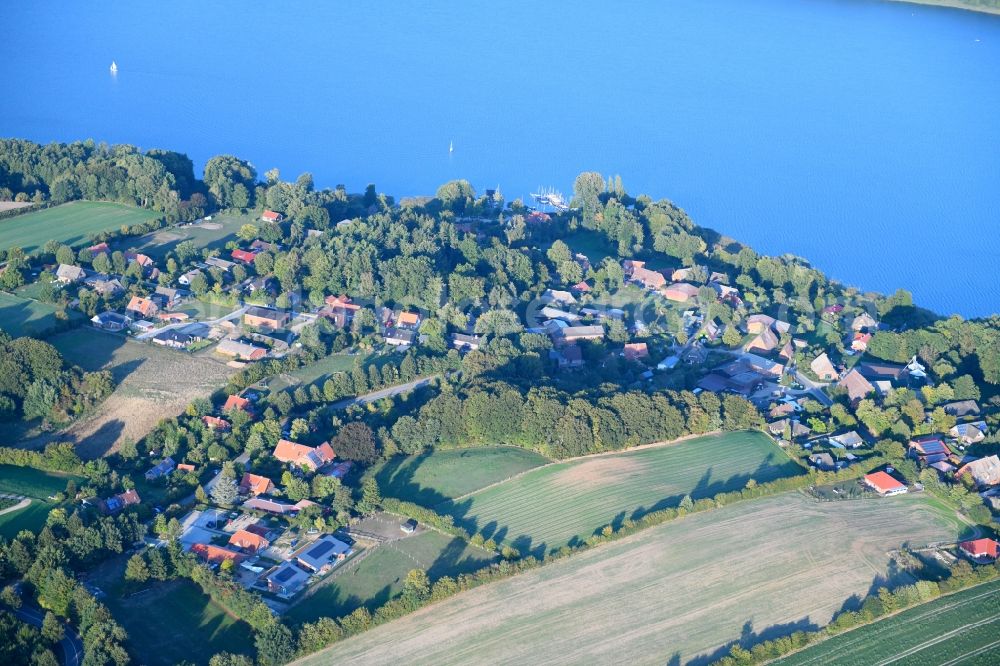 Aerial photograph Buchholz - Village on the lake bank areas of Ratzeburger See in Buchholz in the state Schleswig-Holstein, Germany