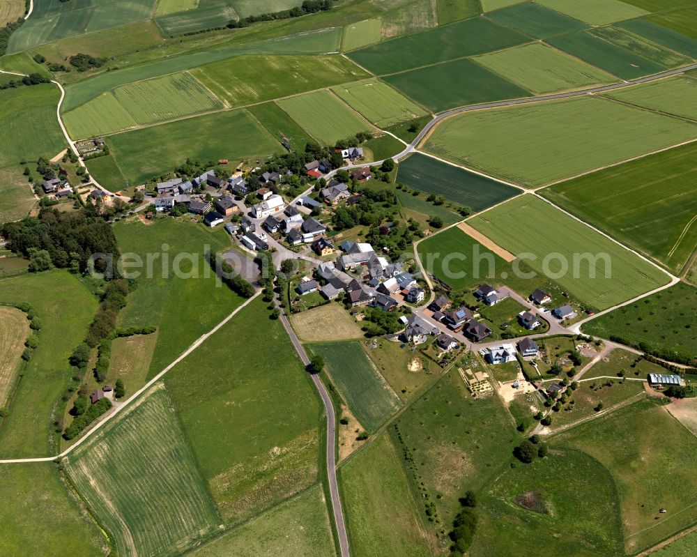 Aerial image Steinbach am Donnersberg - Village core in Steinbach am Donnersberg in the state Rhineland-Palatinate