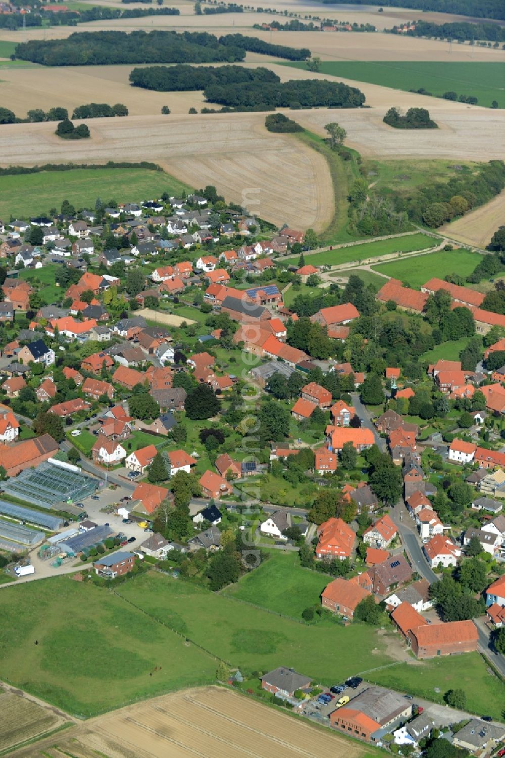 Aerial photograph Barsinghausen - Village core of Stemmen in the state Lower Saxony