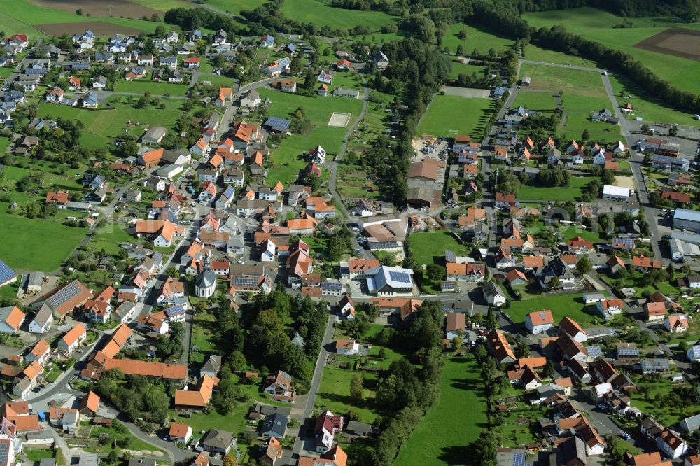 Storndorf from the bird's eye view: Village core in Storndorf in the state Hesse