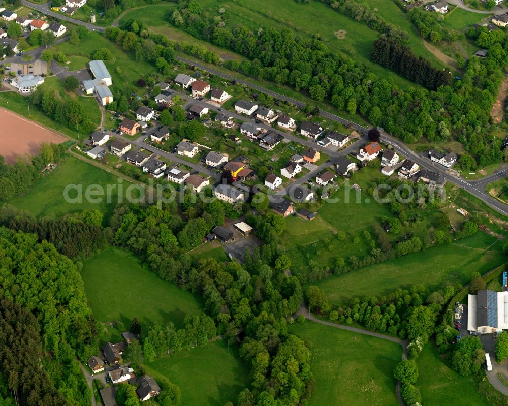 Streithausen from above - Village core in Streithausen in the state Rhineland-Palatinate