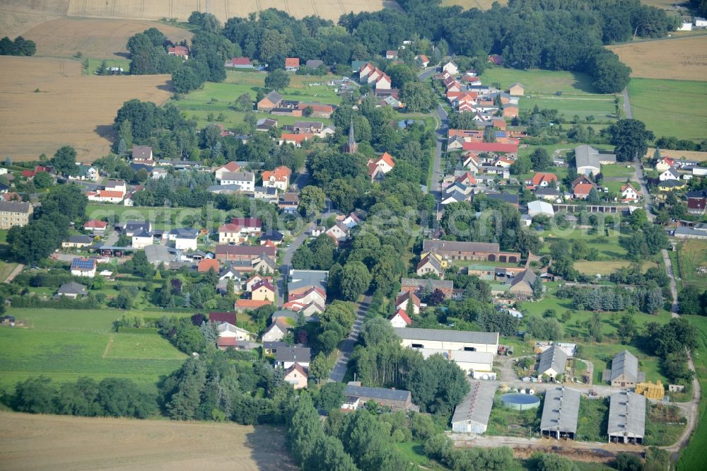 Tempelfelde, Sydower Fließ from the bird's eye view: Village core in Tempelfelde, Sydower Fliess in the state Brandenburg