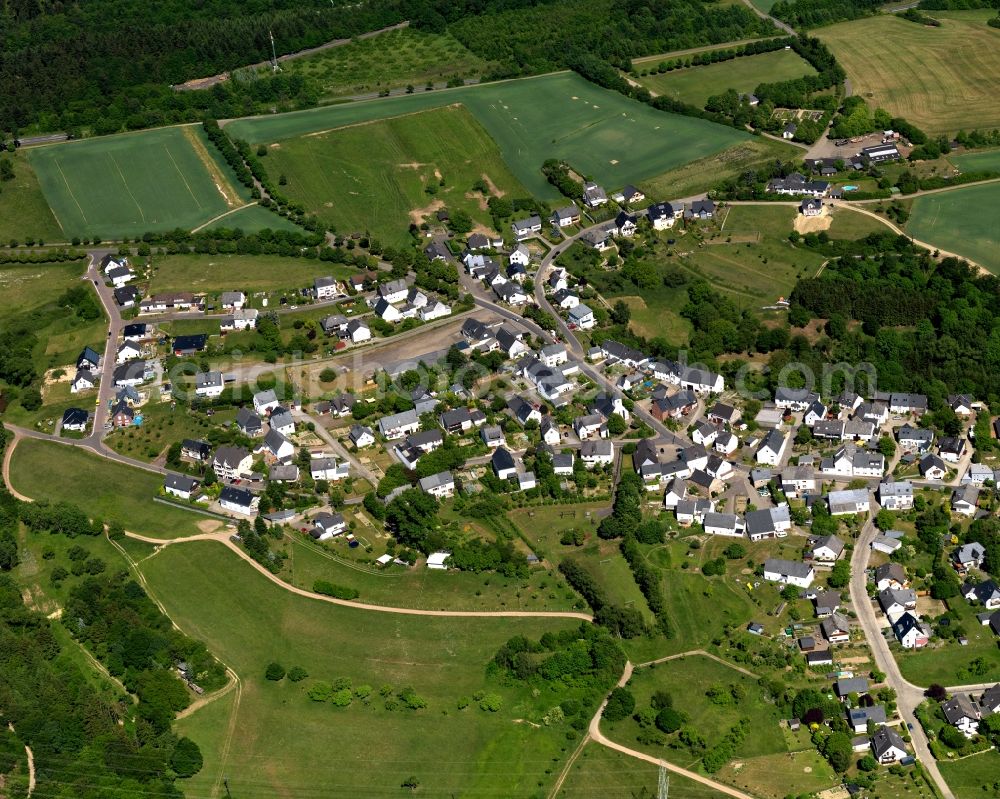 Aerial image Udenhausen, Boppard - Village core in Udenhausen, Boppard in the state Rhineland-Palatinate