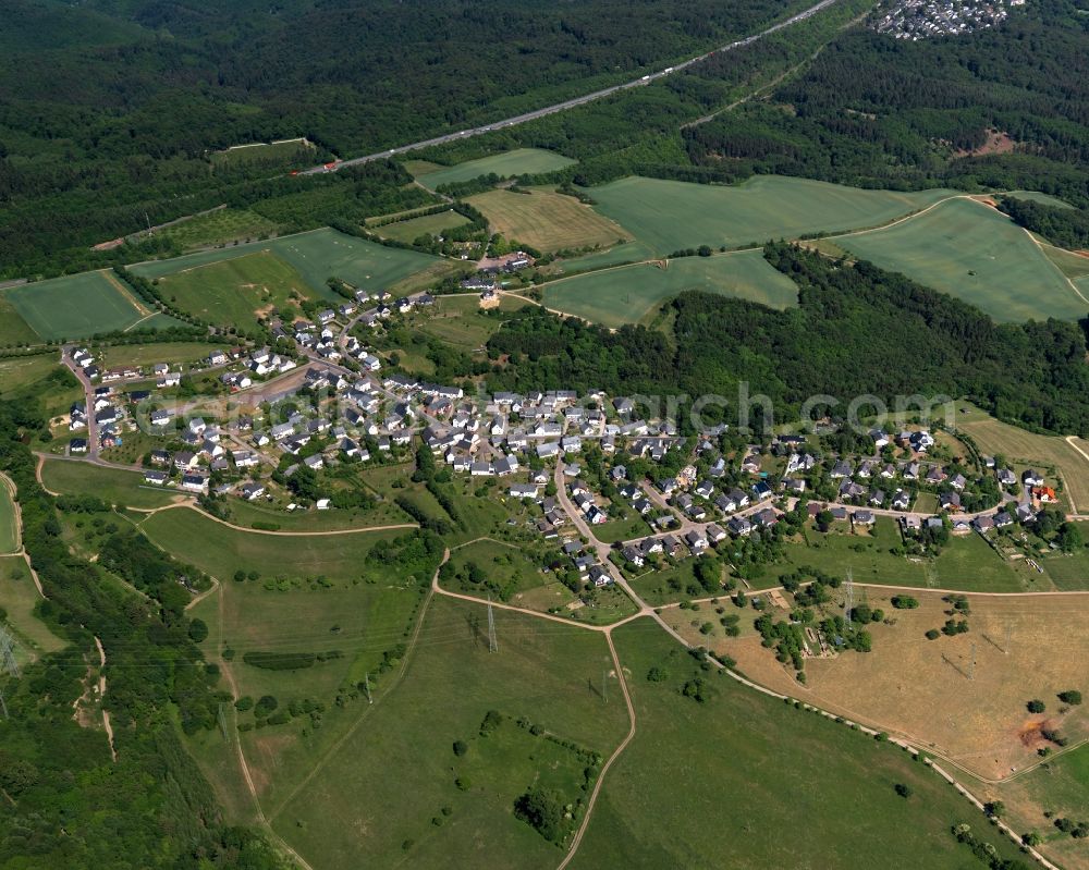 Aerial photograph Udenhausen, Boppard - Village core in Udenhausen, Boppard in the state Rhineland-Palatinate