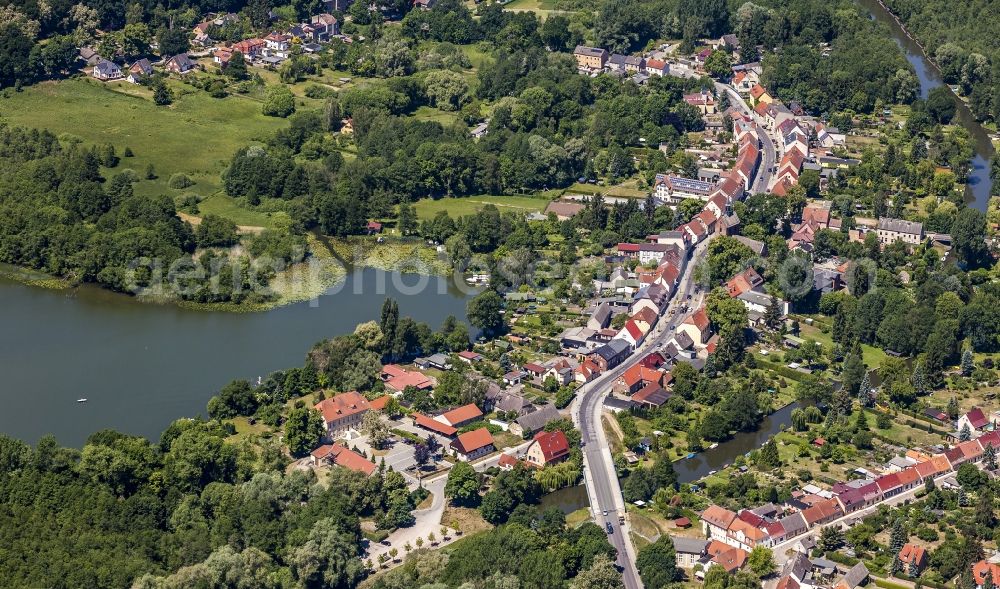 Neuruppin from the bird's eye view: Village on the bank areas of Ruppiner See in the district Alt Ruppin in Neuruppin in the state Brandenburg