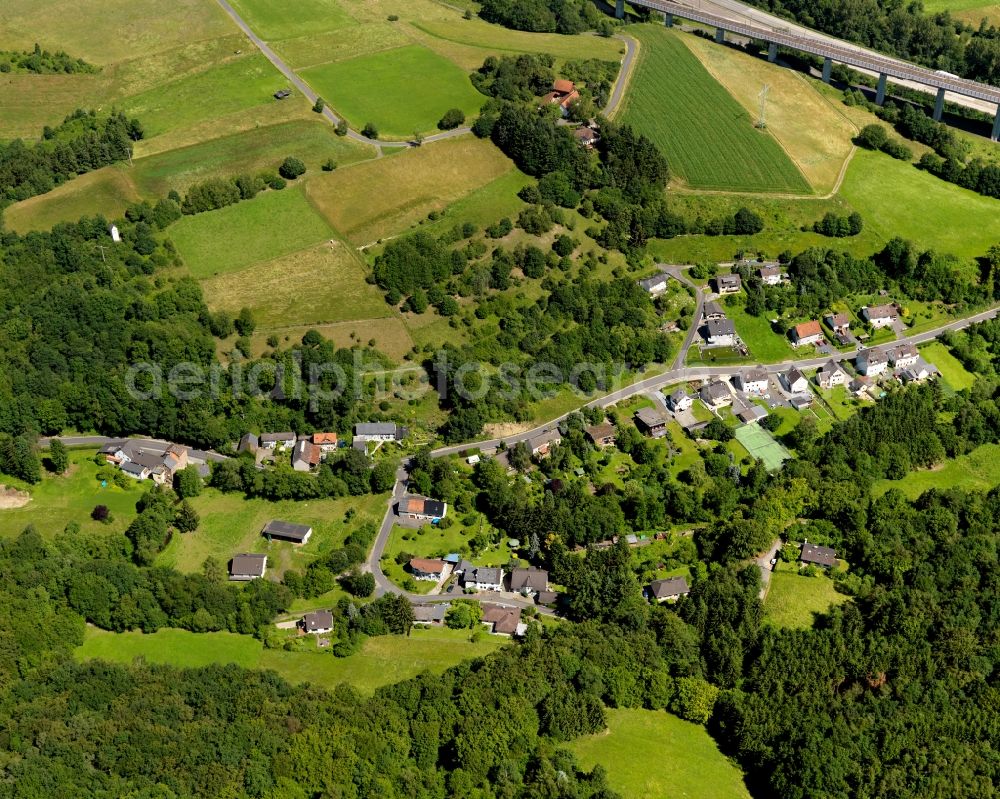 Unterelsaff, Neustadt (Wied) from the bird's eye view: Village core in Unterelsaff, Neustadt (Wied) in the state Rhineland-Palatinate