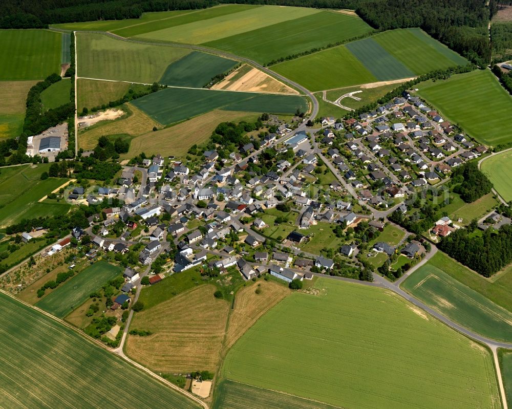 Aerial photograph Wahlbach - Village core in Wahlbach in the state Rhineland-Palatinate