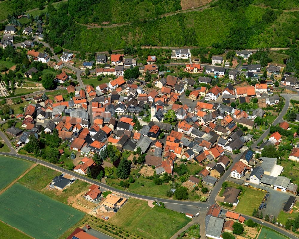 Weiler bei Monzingen from above - Village core of Weiler at Monzingen in Rhineland-Palatinate