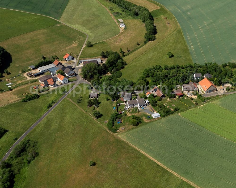 Weiler bei Monzingen from above - Village core in Weiler, district Gonratherhof at Monzingen in Rhineland-Palatinate