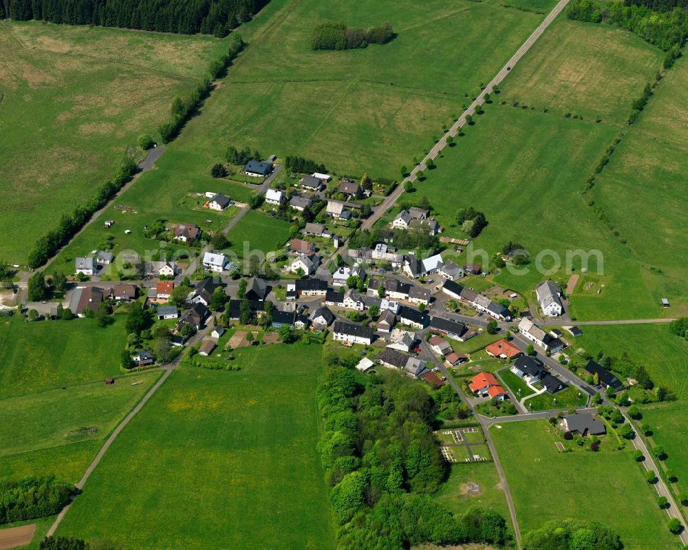 Aerial image Weißenberg, Liebenscheid - Village core in Weissenberg, Liebenscheid in the state Rhineland-Palatinate