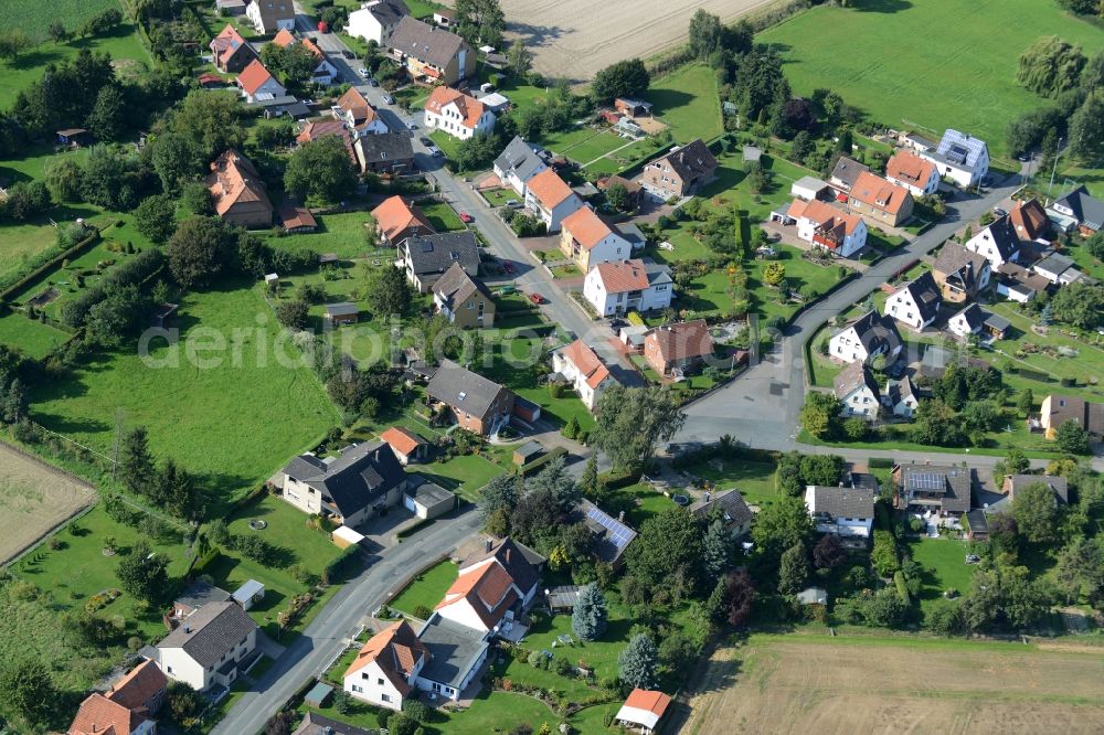 Wichtringhausen from above - Village core of Wichtringhausen in the state Lower Saxony