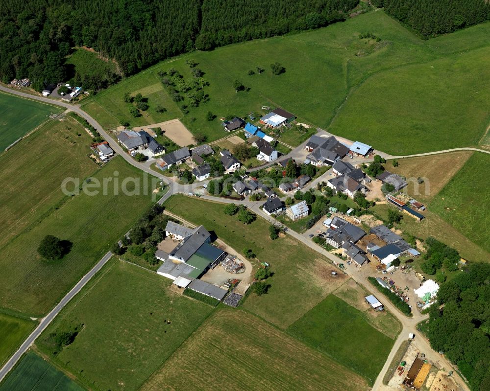 Wimmersbachhof, Belgweiler from the bird's eye view: Village core in Wimmersbachhof, Belgweiler in the state Rhineland-Palatinate