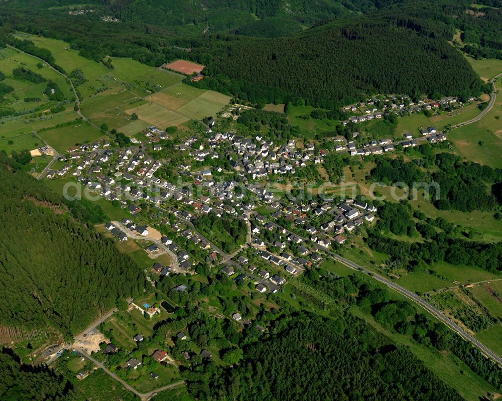 Winden from above - Village core in Winden in the state Rhineland-Palatinate