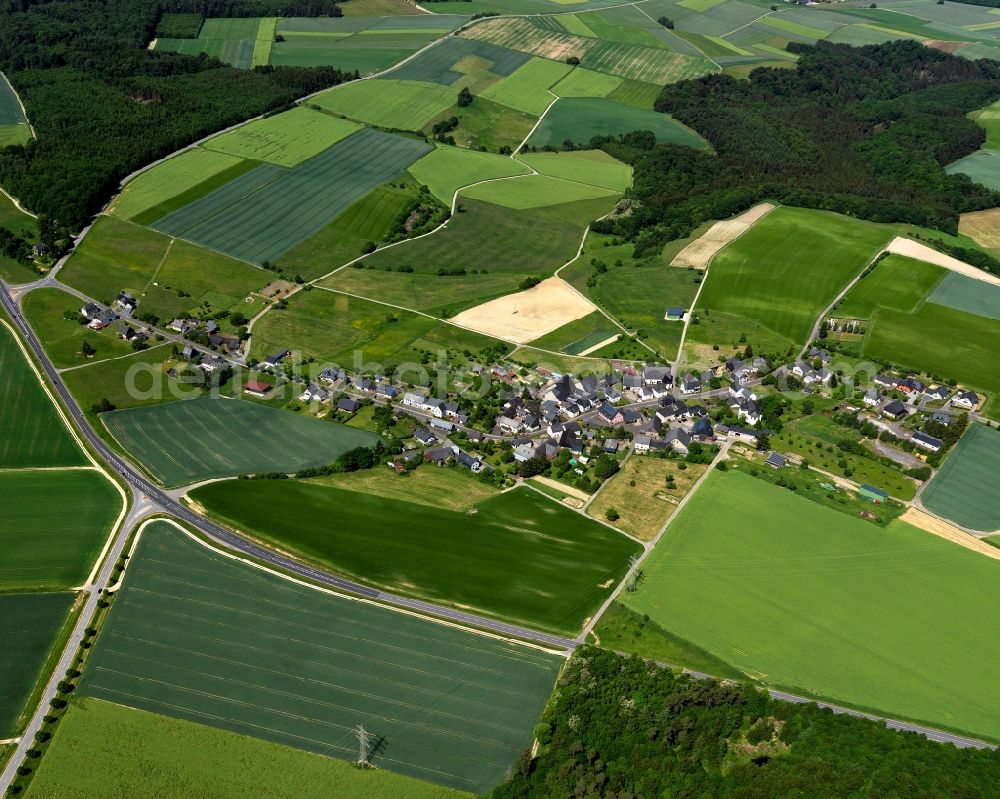 Aerial photograph Würrich - Village core in Wuerrich in the state Rhineland-Palatinate