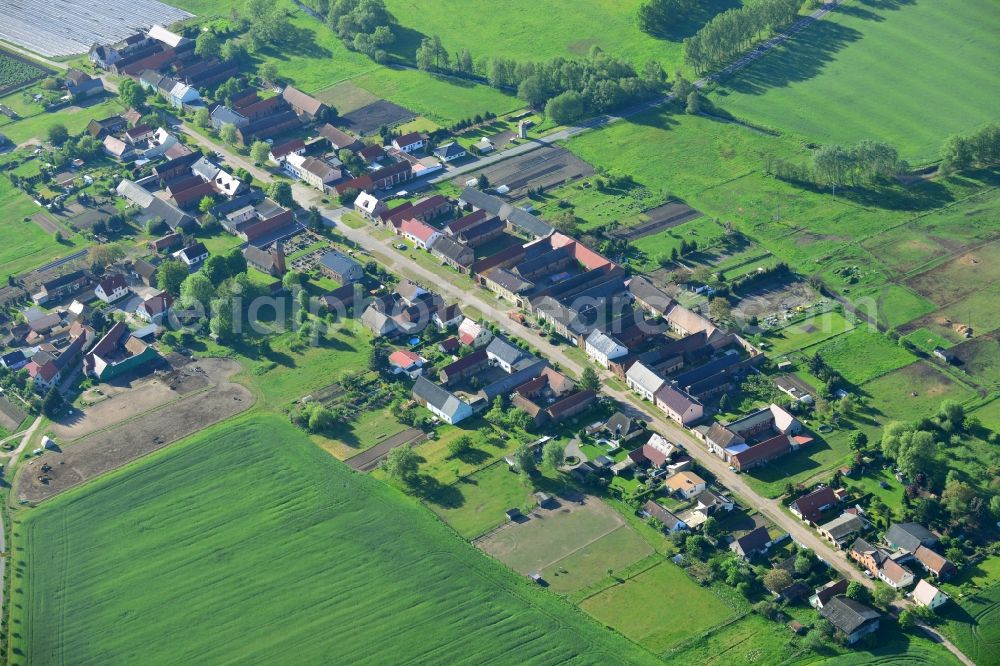 Aerial image Zauchwitz, Beelitz - Village core in Zauchwitz, Beelitz in the state Brandenburg