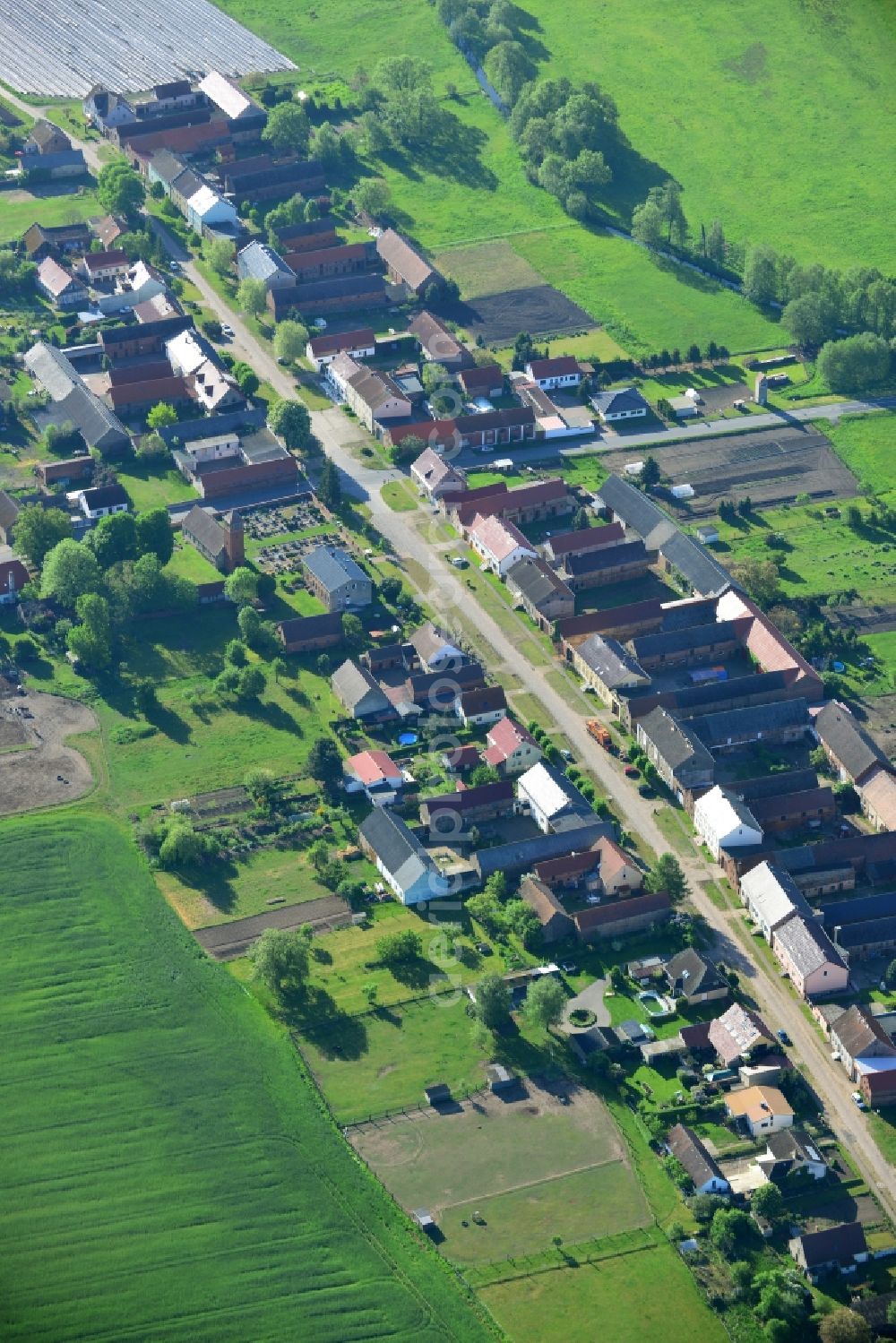 Aerial photograph Zauchwitz, Beelitz - Village core in Zauchwitz, Beelitz in the state Brandenburg