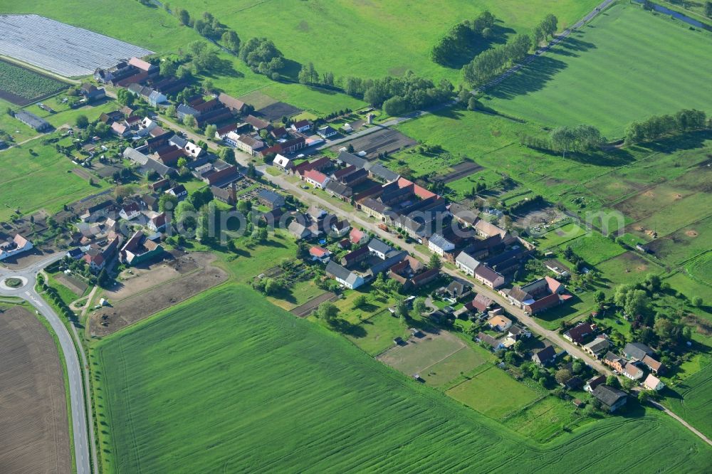 Aerial image Zauchwitz, Beelitz - Village core in Zauchwitz, Beelitz in the state Brandenburg