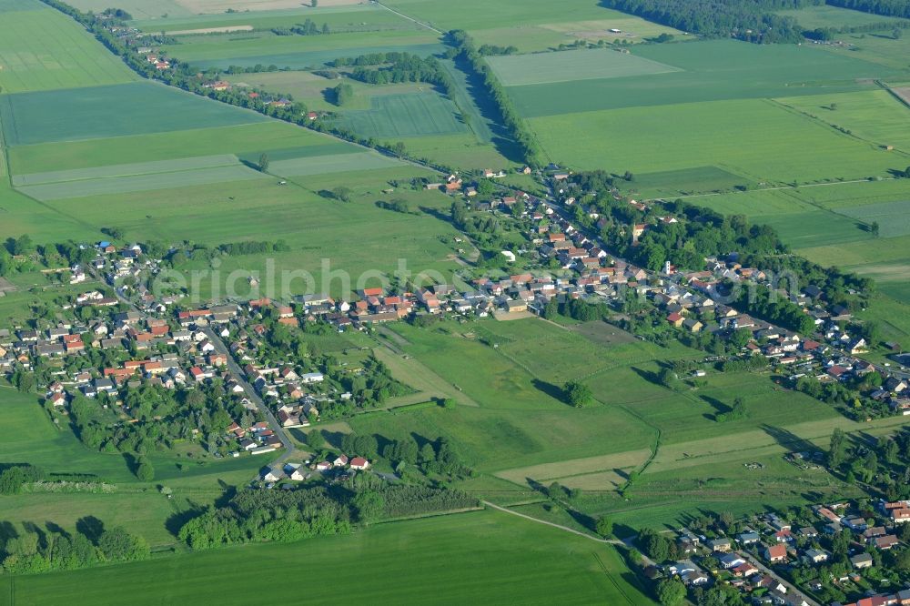 Zehlendorf, Oranienburg from above - Village core in Zehlendorf, Oranienburg in the state Brandenburg