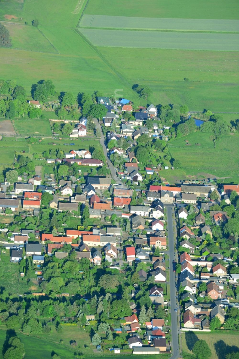 Aerial image Zehlendorf, Oranienburg - Village core in Zehlendorf, Oranienburg in the state Brandenburg