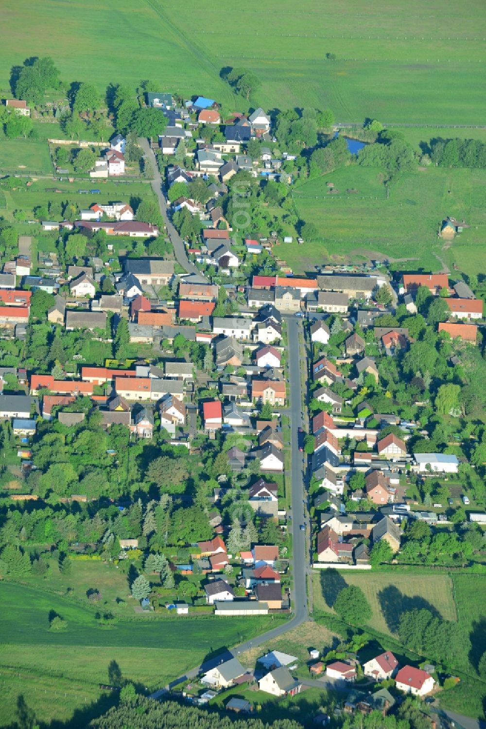 Aerial photograph Zehlendorf, Oranienburg - Village core in Zehlendorf, Oranienburg in the state Brandenburg