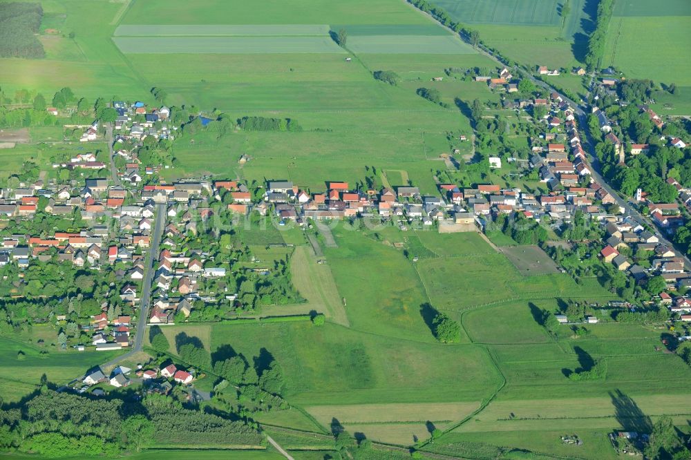 Zehlendorf, Oranienburg from above - Village core in Zehlendorf, Oranienburg in the state Brandenburg