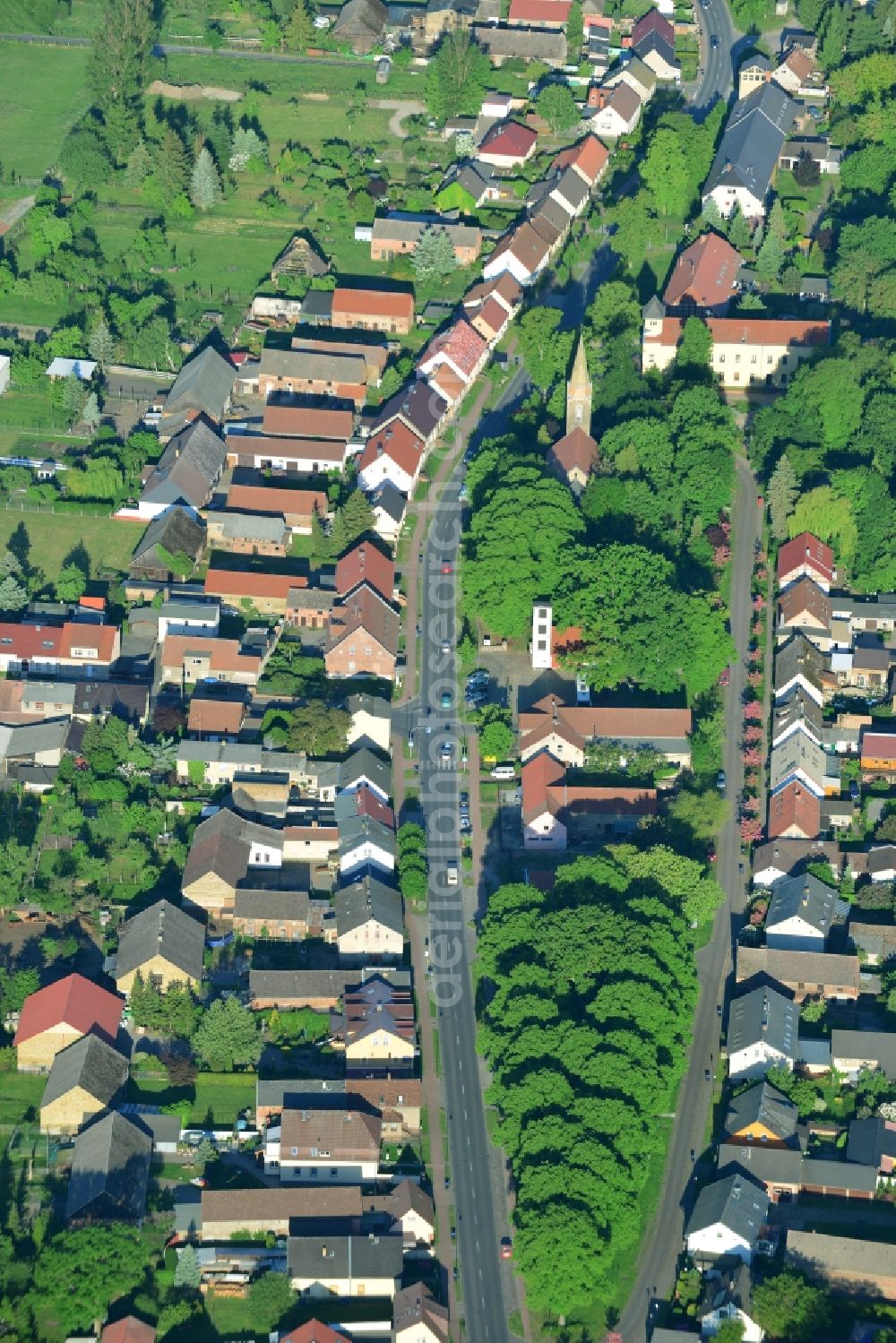 Aerial photograph Zehlendorf, Oranienburg - Village core in Zehlendorf, Oranienburg in the state Brandenburg