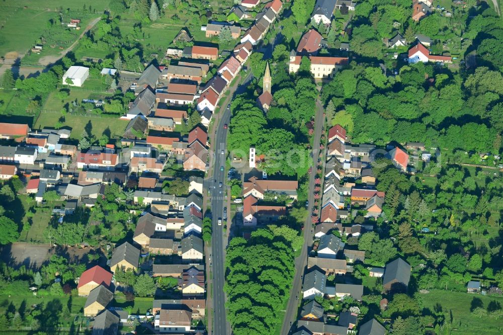 Zehlendorf, Oranienburg from above - Village core in Zehlendorf, Oranienburg in the state Brandenburg