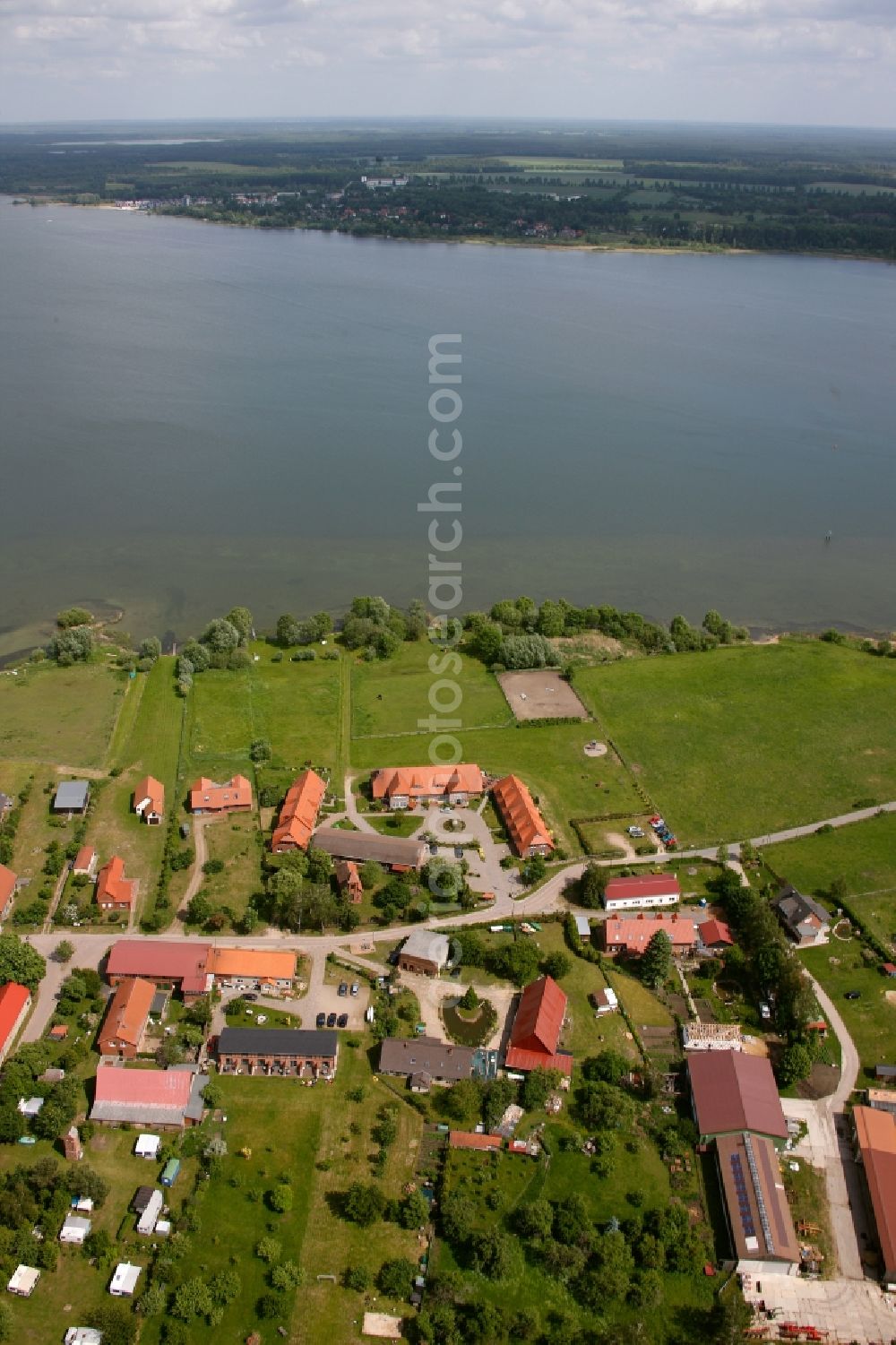 Aerial photograph Zielow - Village of Zielow on the shores of Lake Mueritz in Mecklenburg - West Pomerania